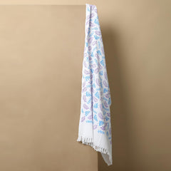 Suam Aruba Cotton Towel 400 Gsm | Quick Absorption For Beach, Pool, Travel, Spa & Yoga | Printed Cotton Towel - Standard Size | Lavender & Saffron (Pack Of 2)