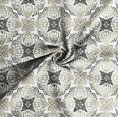 100% Cotton Feel Bedsheets With 2 Large Size Pillow Covers | 90 X 100 Inches, Grey & White - Double Bed King Size | Soft & Breathable & Wrinkle Free Premium Printed Design