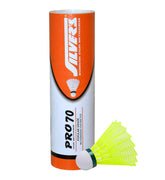 Silver's Badminton Nylon Shuttle Cocks Pro -70 , Pack Of 6 , Green | Base Material : Recycled Cork