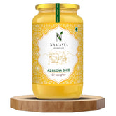 Pure Premium A2 Bilona Gir Cow Ghee By Namasya Organics | Rich In Nutrients Flavor Healthy Desi Ghee Perfect For Daal & Rotis | (1 Litr) 33.8 Ounce | Jar Pack