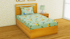 Combo 2 Single Bed With 2 Pillow Covers - 60 X 90 Inches, Multicolor | Premium Cotton Material - Skin Friendly & Long Lasting | Super Soft 300 Thread Count