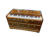 Musical Instrument Harmonium - 3 3/4 Octave, Double Fold Bellow, Total 44 Keys, Two Reeds (Bass+ Male) | Tuning 440 Standard Pitch