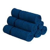 Story@Home 6 Piece 450 Gsm Cotton Face Towel | Ultra Soft Cotton, Super Absorbent, Antibacterial Treatment, Face Towel (Navy Blue)