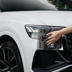 Softspun Microfiber Cloth 450 Gsm | Thick Lint & Streak-Free Multipurpose Cloths Automotive Microfibre Towels (3 Pcs) - Grey