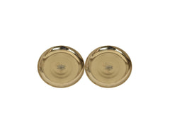 Bronze Kansa Plate Handmade Full Size - Set Of 2 | Gift For Wedding, Diwali, Navratri & Dusshera