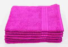 Bombay Dyeing Tulip 100% Soft Cotton Hand Towels 1200 Gsm (Purple) - Set Of 6