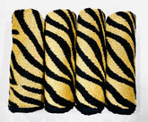 Bombay Dyeing Velour Tiger Printed 100% Cotton Super Soft Hand Towels 600 Gsm (Beige) - 4 Pcs