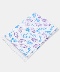 Suam Aruba Cotton Towel 400 Gsm | Quick Absorption For Beach, Pool, Travel, Spa & Yoga | Printed Cotton Towel - Standard Size | Lavender