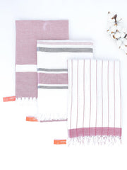 Thirsty Towel Cotton Bath Towel 600 Gsm | Super Soft & High Absorbency Quick Dry Bath Towels Large Size For Men, Women & Kids Set Of 3 (Cambric Mauve)