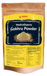 Medicoexperts Organic Gokhru Powder Gokshura For Energy Tribulus Terrestris Powder, For Wellness & Energy | 100gm 0.2lbs