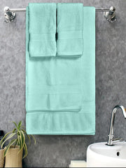 Bombay Dyeing Tulip Luxurious Towel 1 Bath, 2 Hand & 1 Medium Towel 1500 Gsm | Ultra-Soft Absorbent & Quick-Drying Towel (Green) - 4 Pcs