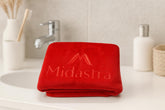 Midastra Weft Microfiber Bath Towel 500 Gsm | Extra Soft, Lint-Free, Quick-Dry & Highly Absorbent Towel (Red)