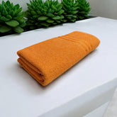 100% Cotton Bath Towel 450 Gsm | Large Size Soft & Absorbent Sport & Beach Bath Towel (Orange)