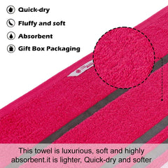 Casa Copenhagen Egyptian Cotton Exotic 1 Pcs Large Bath Towel 520 Gsm (Pink)