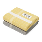 Thirsty Towel Cotton Bath Towel 400 Gsm | Super Soft & High Absorbency Towels, Quick Dry Bath Towels Large Size Pack Of 2 (Yellow & Grey)