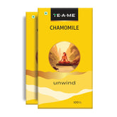 TE-A-ME Unwind Chamomile Tea - Pack Of 2 X 100 Infusion Tea Bags | Chamomile Tea For Good Sleep - Caffeine Free, Biodegradable | Packaging Might Vary