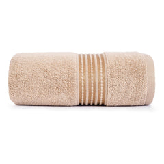Micro Cotton Remy Basel Luxury Terry Cotton Bath Towel 550 Gsm | Super Comfortable 100% Long Staple Cotton Bath Towel (Apricot)