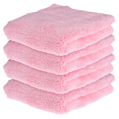 Kuber Industries Cleaning Towel 600 Gsm | Reusable Cleaning Cloths For Kitchen, Duster, Cleaning Towel (Light Pink) Pack Of 4