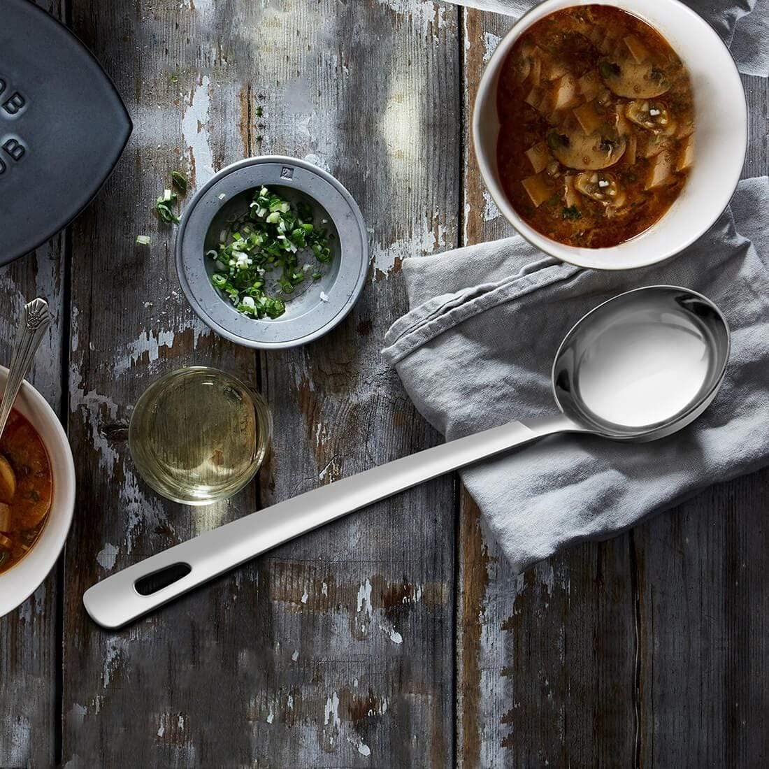 Silver Stainless Steel Ladle, 33cm | Durable, Rust Free & Dishwasher Friendly - Stainless Steel Chamcha Silver Stainless Steel Ladle, 33cm | Durable, Rust Free & Dishwasher Friendly - Stainless Steel Chamcha