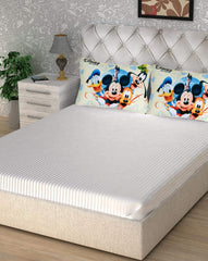 Disney Printed Comfort Microfiber Filled Pillow For Bed Room, Cream - 16x24 Inches | Microfiber Pillow, For Head, Back & Lumbar Support, Soft Pillow - Pack Of 1