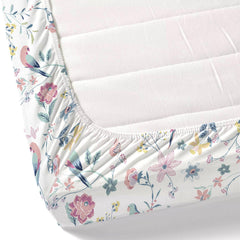 Queen Size Bed For Elastic Fitted Bedsheet With 2 Pillow Covers | 50 X 78 X 10 Inches, White & Grey | Softness, Durability & Comfort | Perfect For Everyday Use