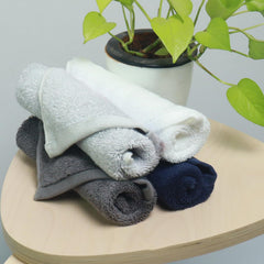 Heelium Bamboo Face Towel 800 Gsm | Ultra Absorbent & Odour-Free 3x Softer Than Cotton Towels | Pack Of 4 -Blue, Grey, White & Light Grey