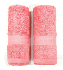 Bombay Dyeing Plain Santino 500 Gsm Cotton Hand Towel Set - Baby Pink (2 Piece)