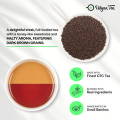 Udyan Tea Assam Exotic Chai - 100gm, 3.5 Ounce | Rich & Flavorful Chai - Premium Blend Of Fresh Tea Leaves | Traditional Indian Recipe - Natural Ingredients, High Caffeine Tea Leaf