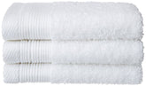 Kuber Industries 400 Gsm Cotton Bath Towel - White 3 Piece (Towel13820)