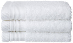 Kuber Industries 400 Gsm Cotton Bath Towel - White 3 Piece (Towel13820)
