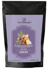 100% Pure Dry Figs Anjeer By Nut Toppers 400gm, | Natural Rich In Iron, Fibre & Vitamins Fig Dry Fruits For Helps In Weight Reduction| 14.1 Ounce