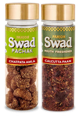 Panjon Swad Chatpata Amla & Calcutta Paan Mouth Fresheners 2 Bottles 215gm,
