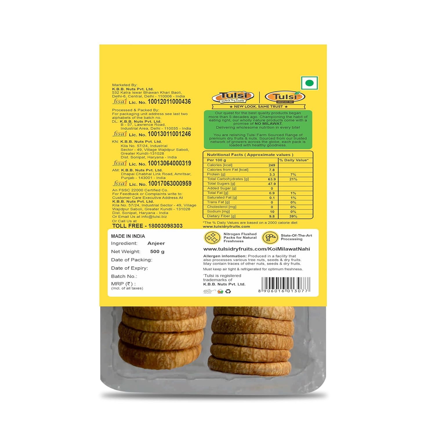 Organic Afghani Zarika Anjeer By Tulsi 500gm, | Figs Dry Fruits | Dried Afghan Anjeer | Rich Source Of Vitamins & Dietary Fiber Healthy Snack | 17.6 Ounce Organic Afghani Zarika Anjeer By Tulsi 500gm, | Figs Dry Fruits | Dried Afghan Anjeer | Rich Source Of Vitamins & Dietary Fiber Healthy Snack | 17.6 Ounce
