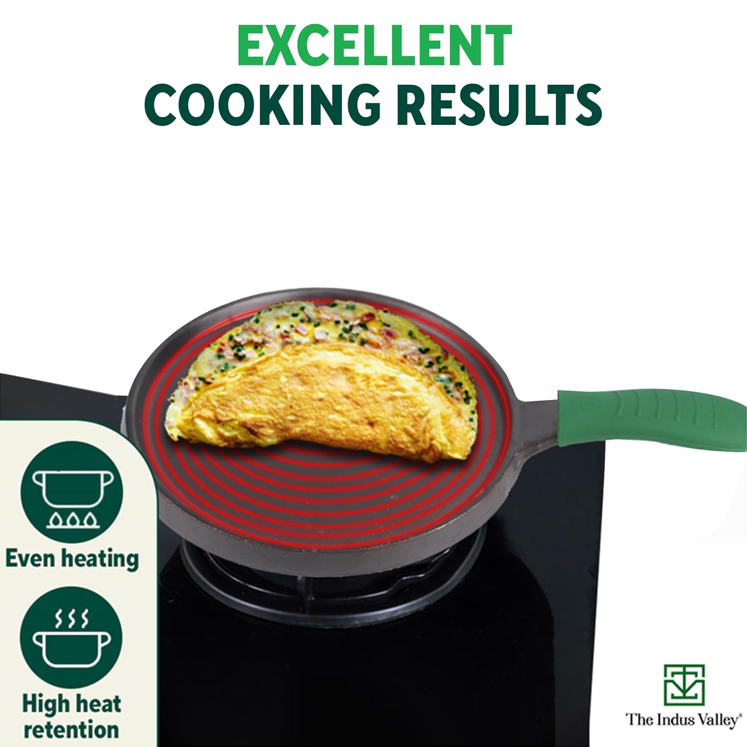 Pre-Seasoned Black Cast Iron Tawa For Dosa, Chapathi With Silicone Grip - 25.5cm, 10 Inch, 2.1 Kg | Induction Friendly, Naturally Nonstick, 100% Pure & Toxin-Free, No Chemical Coating Pre-Seasoned Black Cast Iron Tawa For Dosa, Chapathi With Silicone Grip - 25.5cm, 10 Inch, 2.1 Kg | Induction Friendly, Naturally Nonstick, 100% Pure & Toxin-Free, No Chemical Coating