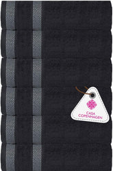 Casa Copenhagen Egyptian Cotton Solitaire Hand Towel 740 Gsm (Pine Grey)- Pack Of 6