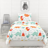 1 Single Bedsheet & 1 Pillow Cover - 54 X 84 Inches, Orange & Mint | Coordinated Look For Your Bedding | Durable & Easy To Maintain