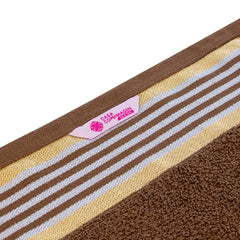 Casa Copenhagen Germany Design 100% Cotton 2 Pieces Large Bath Towel 850 Gsm - Brown & Beige