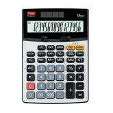 Flair Fc-900 TX Desktop Calculator | 16 Digits Calculator | GST Calculation Function With Currency Converter | Dual Power With Solar | Auto Replay | 112 Steps Check & Correct | Grey