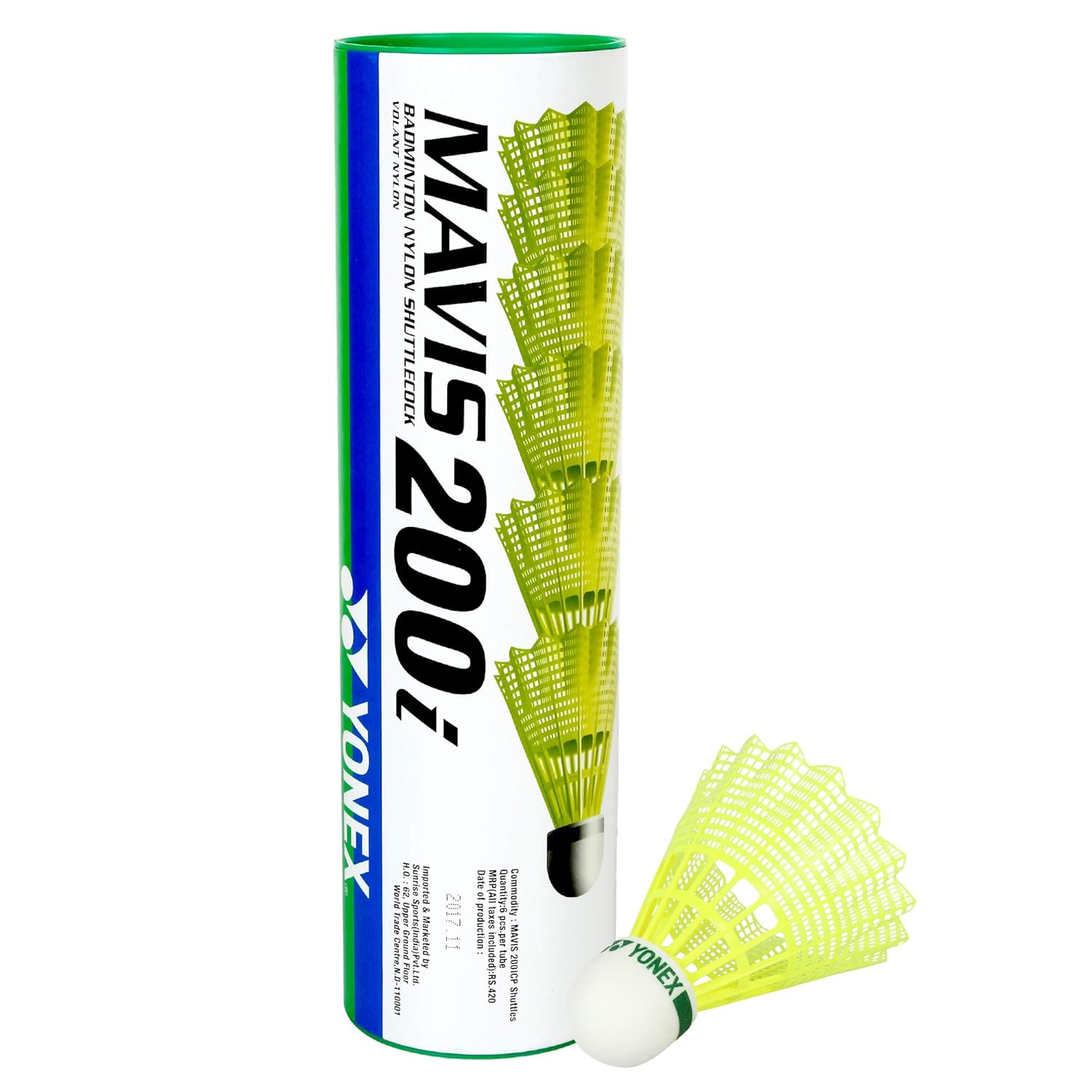 Yonex ZR 100 LIGHT Aluminum Strung Badminton Racquet With Full Cover, Colour - Red + Mavis 200i Nylon Shuttlecocks, Pack Of 6 (Yellow) Yonex ZR 100 LIGHT Aluminum Strung Badminton Racquet With Full Cover, Colour - Red + Mavis 200i Nylon Shuttlecocks, Pack Of 6 (Yellow)