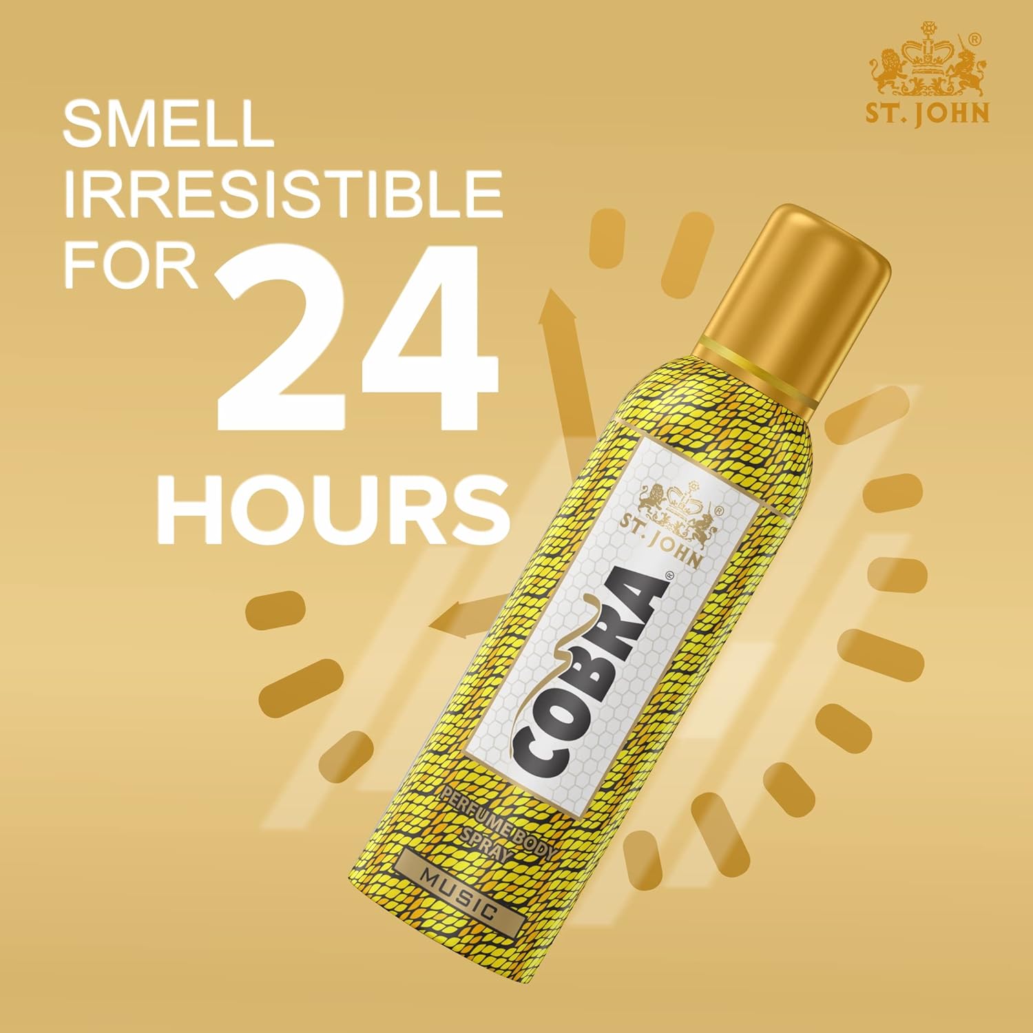St. John Cobra Music Perfume Body Spray 400ml 13.5 Fl.oz. Pack Of 4 | Perfect Birthday Gift For Brother | Long Lasting Perfume St. John Cobra Music Perfume Body Spray 400ml 13.5 Fl.oz. Pack Of 4 | Perfect Birthday Gift For Brother | Long Lasting Perfume