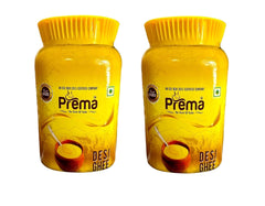 Natural Desi Ghee By Prema | Homemade Rich In Taste & Nutrients Desi Ghee Perfect For Overall Health | 2 Litre (1 Litr * 2) 67.6 Ounce | Jar Pack