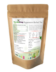 VedaYug Peppermint Herbal Tea - 40 Tea Bags, 52gm, 1.8 Ounce | Rich Flavor & Fragrance, Sleep & Stress Relief Tea - Caffeine Free, No Additives | Use For Ice & Hot Tea