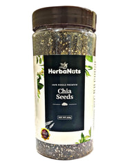 Herbanuts Chia Seeds, For Weight Loss, Organic With Omega 3, Raw Chia Seeds, High In Calcium, Magnesium, Phosphorus & Rich In Omega 3 | 250gm 0.5lbs