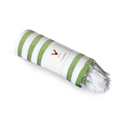 Patvy Bath Towels 240 Gsm | Light Weight Turkish Style Stripe Bath Towels For Men & Women Large Size (Green)- Pack Of 1