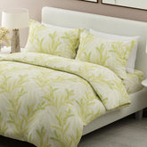 100% Cotton King Size Double Bedsheet Set With 2 Pillow Covers - 108 X 108 Inches, Green | Good For Villas, Resorts, Guest Houses, & Daily Home Use