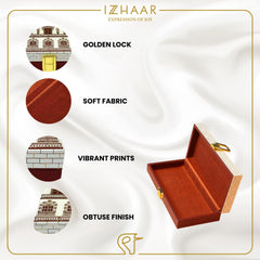 Roman Wooden Printed Cash Box Versatile For Shagun, Gifting, Gaddi, & Jewellery, Perfect For Shagun Envelopes, Wedding Gifts, Colour - Wine, Special Feature - Portable