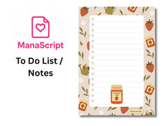 A5 Notes/To Do List Notepad, Beautiful Checklist Pad, Tear-Off Sheets (Strawberry Jam) Pack Of 1