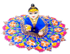 Laddu Gopal Idol With Heavy Dress, All Accessories, Brass, White Idol - Size No.6, Thakur Ji Murti, Occasion & Festivals, Janmashtami Specials, Bal Gopal Statue, Baby Krishna Idol