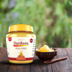 100% Pure Darshana Puja Ghee By Shubhkart | Desi Puja Ghee For Diya & Batti Perfect For Festivals | (500ml) 16.9 Ounce | Jar Pack
