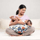 Feeding Pillow For New Born Baby, 5 In 1 Multipurpose Use, Nursing Pillow, White | Pillow For Breastfeeding With Cotton Removable Cover | Easy To Clean, For Back & Shoulders Support
